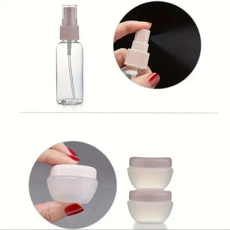 Travel Liquid Container Portable Tool Perfume Bottle Set Refillable Spray Lotion Shampoo Shower Tube Bottling Refill Cosmetic