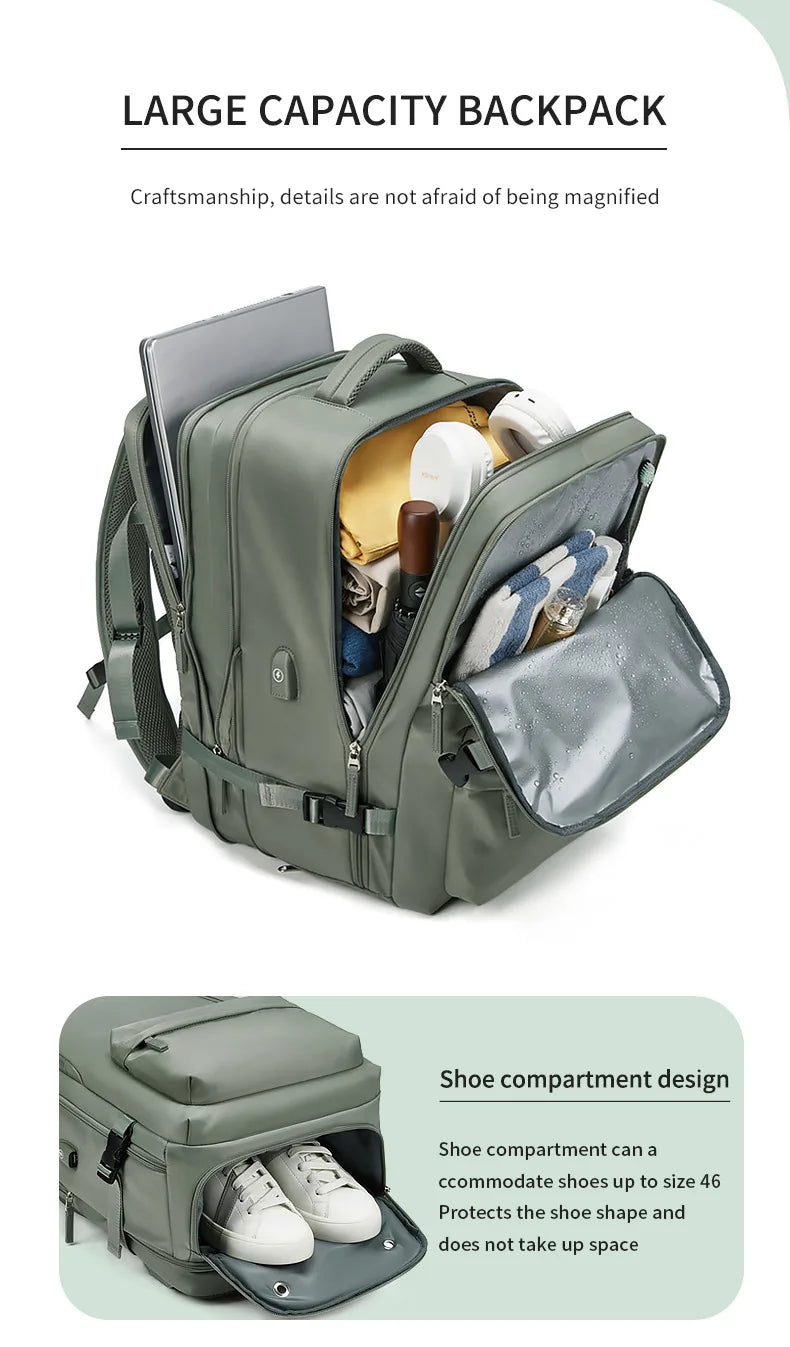 Easyjet-Kabinentasche 45 x 36 x 20 Rucksack, 46 x 20 x 30 Ryanair Handgepäck, Damen/Herren-Flugzeug-Reiserucksack, Laptop-Rucksack in Kabinengröße